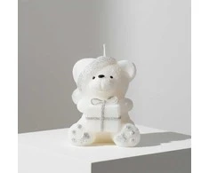 Mondex TEDDY žvakės figūrėlė 8x15cm parafino balta