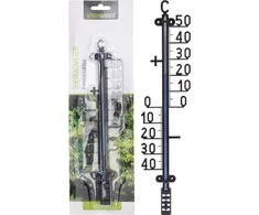 ProGarden Lauko termometras juodas 25 cm - skaidri skalė - vidaus ir lauko matavimams