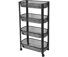 Excellent Houseware Mobilus stalčius 4 lygių su ratukais 46,5x26x79 cm - Vonios ir virtuvės trolis