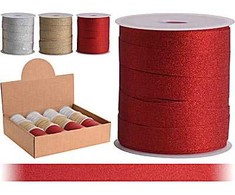 Mondex Dovanų pakavimo juostelė GLITTER, 3 spalvos, 10 cm