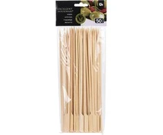 Excellent Houseware Mediniai dantų krapštukai bambukiniai iešmeliai užkandžiams užkandžių iešmeliai 25 cm 50 vnt