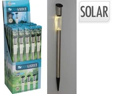 Mondex SAULĖS ENERGIJA VAROMAS ŽIBINTAS IŠ NERŪDIJANČIO PLIENO 70 CM ŠILTAI BALTA