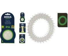 Pets Collection Guminis, tamsoje šviečiantis žaislas šunims, 3 rūšių