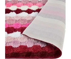 Bathlab Mondex ZAC vonios kilimėlis 40x60cm dryžuotas raudonas