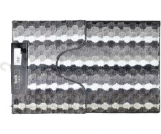 Bathlab Mondex ZAC 2 kilimėlių rinkinys 50x90cm/50x40cm dryžuotas pilkas