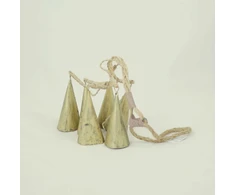 Mondex Zawieszka dzwonki(6)złotena sznurku 55x4x10cm