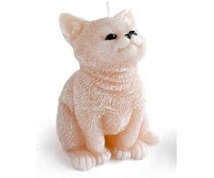 Mondex Žvakė Figūrėlė GYVŪNAI KATINĖ 10x15cm smėlio spalvos parafinas