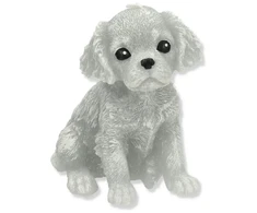 Mondex Žvakė figūrėlė GYVŪNAI ŠUNS SPANIELIS 11x14cm pilkas parafinas