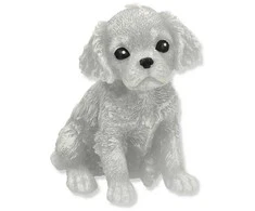 Mondex Žvakė figūrėlė GYVŪNAI ŠUNS SPANIELIS 11x14cm pilkas parafinas