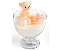 Mia Home Mondex Žvakė puodelyje TEDDY BEAR vaškas 11x14cm kremas