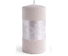 Mondex Žvakė „SNOW QUEEN“, vidutinio cilindro formos, 7x7x14 cm, parafininė, rožinė
