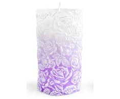 Mondex Žvakės vidutinis cilindras 8x13,5cm ROSE alyvinis parafinas