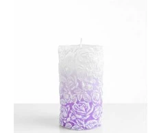 Mondex Žvakės vidutinis cilindras 8x13,5cm ROSE alyvinis parafinas