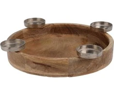 Home Styling Collection Mondex APVALI ADVENTO ŽVAKIDĖ 40 CM SU VIETOS DEKORACIJOMS