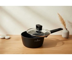 SAUGUS PADAŽAS ZWIEGER FORTE 1,5 L SU dangteliu 16 cm Juodas INDUKCINIS ALUMINIUMAS