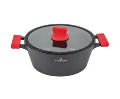 ZWIEGER PUODAS SU DANČIU ALIUMINIO NELIPAČIŲ DUJŲ OBSIDIANAS 28CM 6L