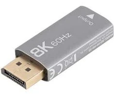 Lanberg DisplayPort (M) į HDMI (F) adapteris 8K sidabrinės spalvos