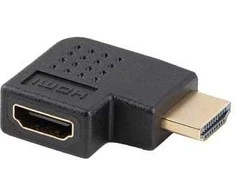 ADAPTER HDMI(M)->HDMI(F) 4K KAMPINIS PRAWO JUODA LANBERG
