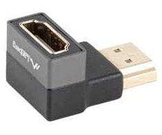 ADAPTER HDMI(M)->HDMI(F) 8K KAMPINIS DÓŁ ALUMINIUM Sidabrinis LANBERG