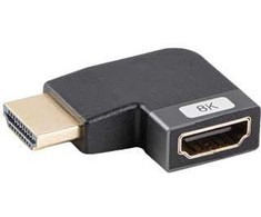 LANBERG adapteris HDMI - HDMI M/F 8K kampinis į kairę aliuminio sidabrinė