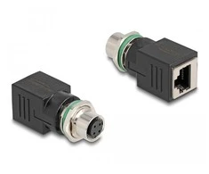 ADAPTER M12 4 PIN D-CODED(F)->RJ45(F) DELOCK