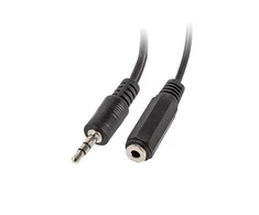 LANBERG AD-0024-BK adapteris Jack Stereo M ->Jack F x2 10cm