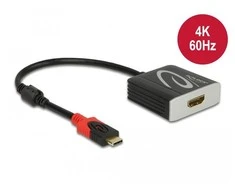 DELOCK adapteris USB tipo C kištukinis HDMI lizdas DP altinis režimas/Thunderbolt 3 4K 60 Hz aktyvus