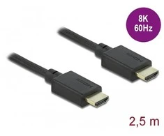 Delock HDMI kabelis - HDMI 2.5 m juodas (85389)
