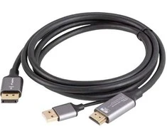 Lanberg HDMI (M) to Displayport (M) cable 4K, Juodas | CA-HDDP-20CU-0018-BK | 1.8 m