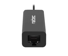 NATEC NHU-1413 Hub USB 2.0 DRAGONFLY 3-jungtys + RJ45 Juodas