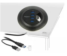 Delock HUB USB 3.0 stalo šakotuvas 60 mm 4 x USB 3.0 prievadai Delock