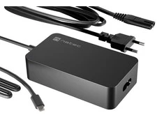 NATEC Nešiojamas kompiuteris charger Grayling USB-C 45W for laptops tablets phones