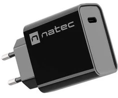 NATEC USB įkroviklis Ribera USB-C 20W Power Delivery juodas