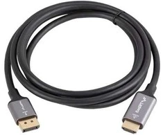 Lanberg Lanberg Displayport (M) -> HDMI (M) 1,8M 4K juodo sidabro adapterio laidas
