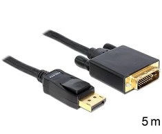 Delock kabelis Displayport 1.1 vyriškas > DVI 24+1 vyriškas pasyvus 5 m juodas