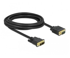 KABELIS DVI-A(M)(12+5)->VGA(M) 3M JUODA DELOCK