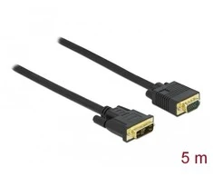 KABELIS DVI-A(M)(12+5)->VGA(M) 5M JUODA DELOCK