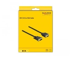 KABELIS DVI-A(M)(12+5)->VGA(M) 5M JUODA DELOCK