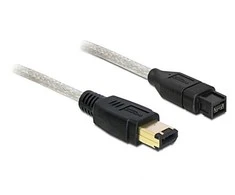 Delock Fejerverkai 9- pin - Fejerverkai 6- pin, 1m, skaidrūs (82595)