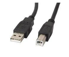 LANBERG USB-A M USB-B M 2.0 laidas 0.5m juodas feritas
