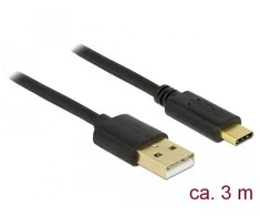 Delock kabelis USB 2.0 Type-A kištukas > Type-C™ 2.0 kištukas 3,0 m juodas