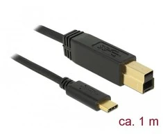 Delock kabelis USB 3.1 Gen 2 USB Type-C™ kištukas > USB Type-B kištukas 1,0 m juodas