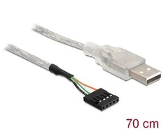 DELOCK USB kaiščio antraštė 5 kontaktai –>USB 2,0 70 cm