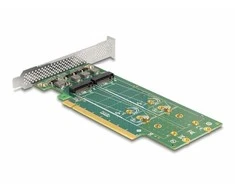 Kontroler Delock PCI Express 4.0 x16 Karta do 4 x wewnętrznych NVMe M.2 Key M 110 mm - Bifurcation - Low Profile Formfaktor