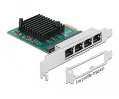 Delock PCI Express x1 Netzwerkkarte Gigabit LAN 4 x RJ45 RTL8111