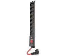 Acar R8 Power 8 gniazd 230V PL 1.5m 16A juoda