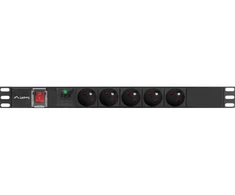 Lanberg stovo maitinimo juostelė PDU 19" 1U 16A 5x PL 2m juoda