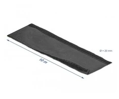 DELOCK kabelio jungtis 10M 20MM juoda su lipdukais ir poliesteriu