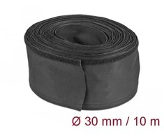 OPLOT NA KABLE DELOCK 10M 30MM RZEP JUODA POLIESTER