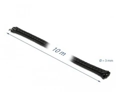 DELOCK 10M 3MM TEMPAMŲJŲ KABELIŲ PYNĖ JUODA